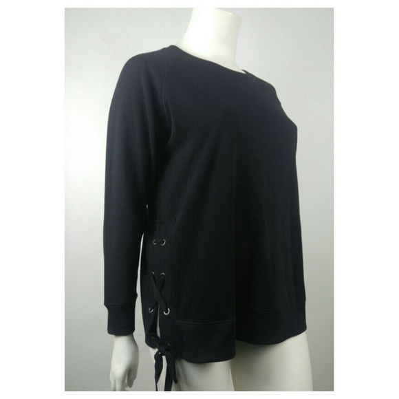 Xersion Sweatshirt Black Lace Up 0X NWT - Picture 6 of 6